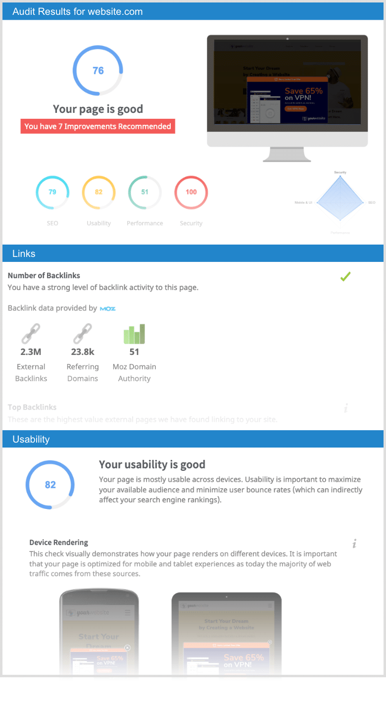 HealthScanReport Health Scan
