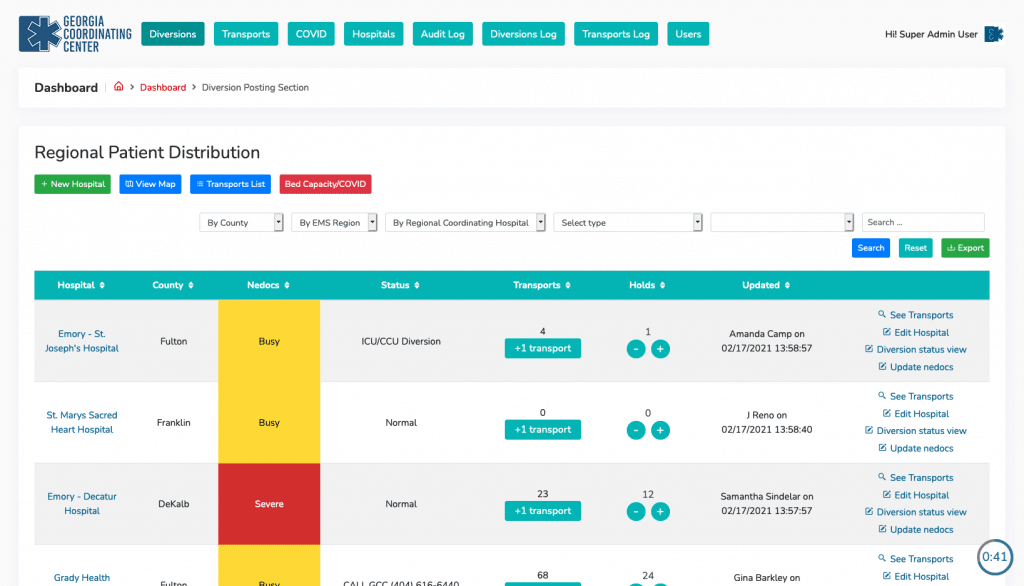 new online tool to help track the status of Georgia hospitals amid COVID pandemic